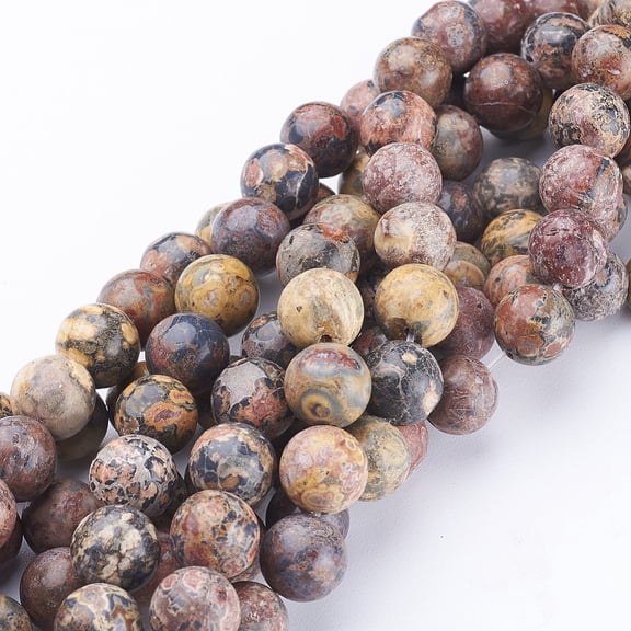 Natural Leopard Skin Jasper Round Bead Strands 4mm Hole: 1mm 98pcs/strand 15 inch