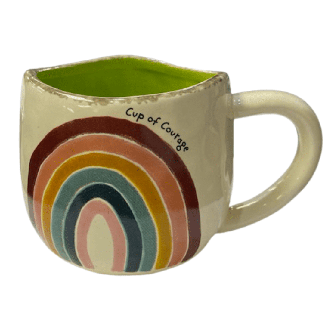 Artisan Rainbow Coffee Mug - Cup of Courage Artisan Rainbow Coffee Mug - Cup of Courage