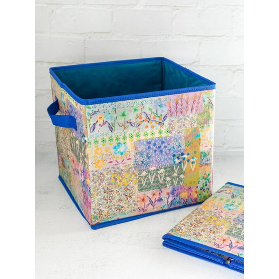 Natural Life Patchwork Collapsible Storage Cube
