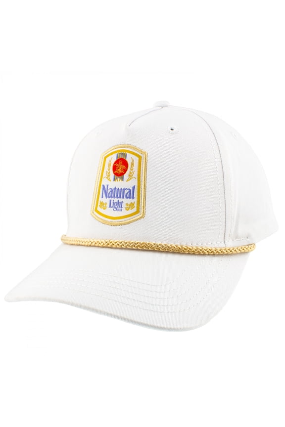 Natty Light Rowdy Gentleman Vintage Logo White Snapback Hat