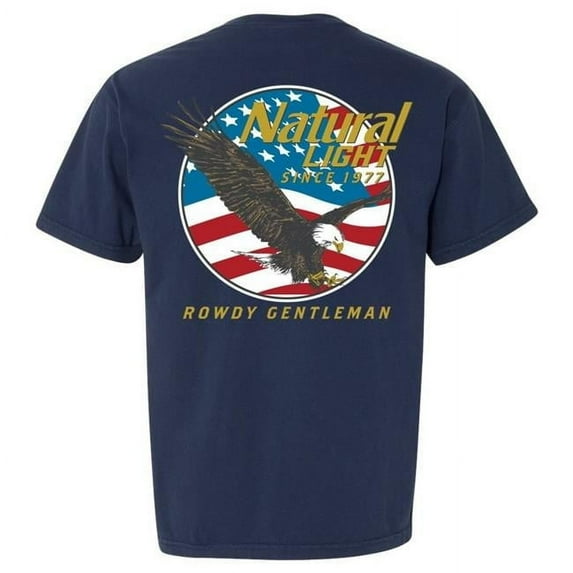 Natural Light 839275-small Since 1977 Rowdy Gentleman Pocket T-Shirt, Small