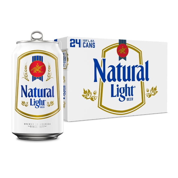 Natural Light American Lager Beer 24 pack 12 fl oz Aluminum Cans 4.2% ABV