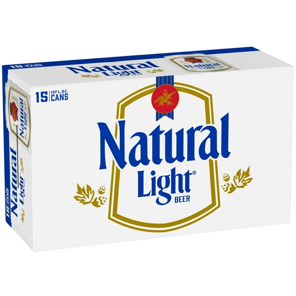 Natural Light American Light Lager Beer 15 Pack 12 fl oz Aluminum Cans 4.2% ABV
