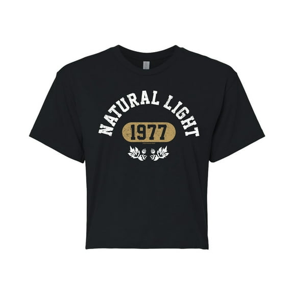 Natural Light - Athletics - Junior's Cropped Graphic T-Shirt