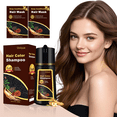 thumbnail image 1 of Natural Light Brown Hair Dye Shampoo 3 in 1 for Men & Women, Herbal Instant Color Shampoo Para Canas, 100% Gray Hair Coverage, 16.9 Fl Oz, 1 of 8