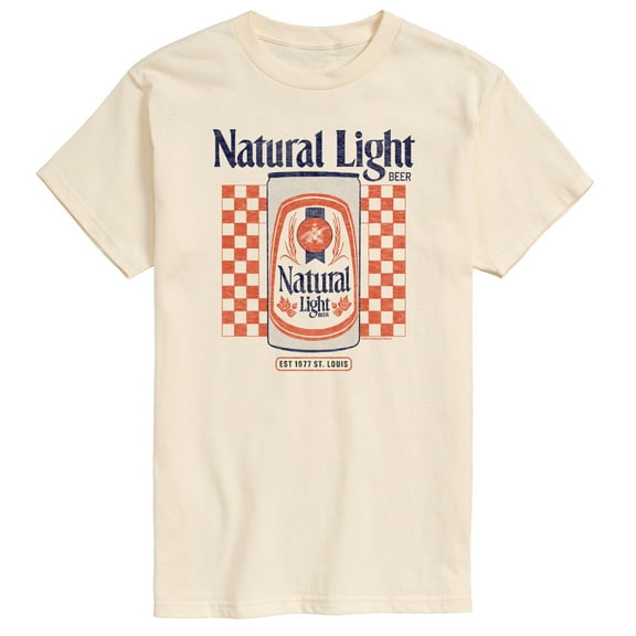 Natural Light - Checker - Men's Short Sleeve Graphic T-Shirt