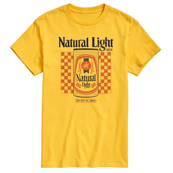 Natural Light - Checker - Men's Short Sleeve Graphic T-Shirt