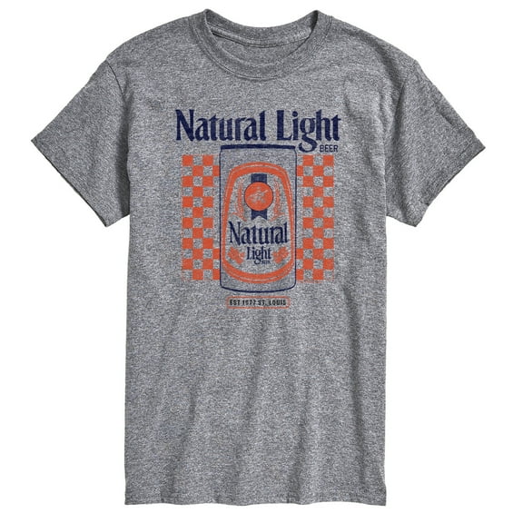 Natural Light - Checker - Men's Short Sleeve Graphic T-Shirt