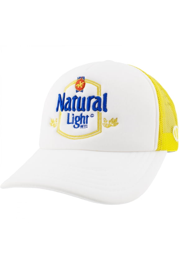 ODD SOX Natural Light Gold Trucker Hat – Mesh Snapback Cap for Men & Women – Classic Natty Lite Beer