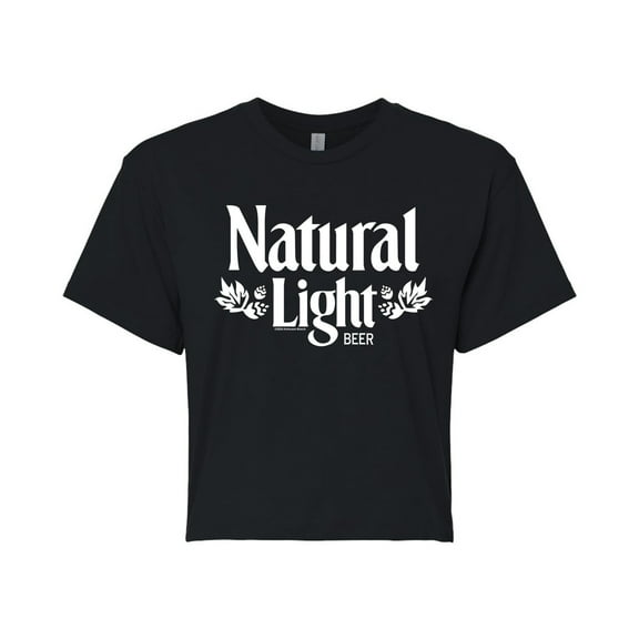 Natural Light - Logo - Junior's Cropped Graphic T-Shirt