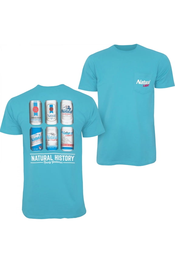 Men's Bright Blue Natural History Rowdy Gentleman T-Shirt-Small