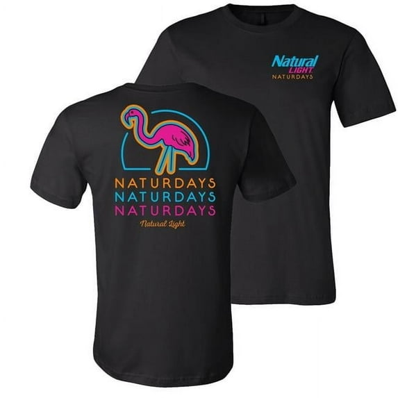 Natural Light Naturdays Neon Flamingo T-Shirt - Medium