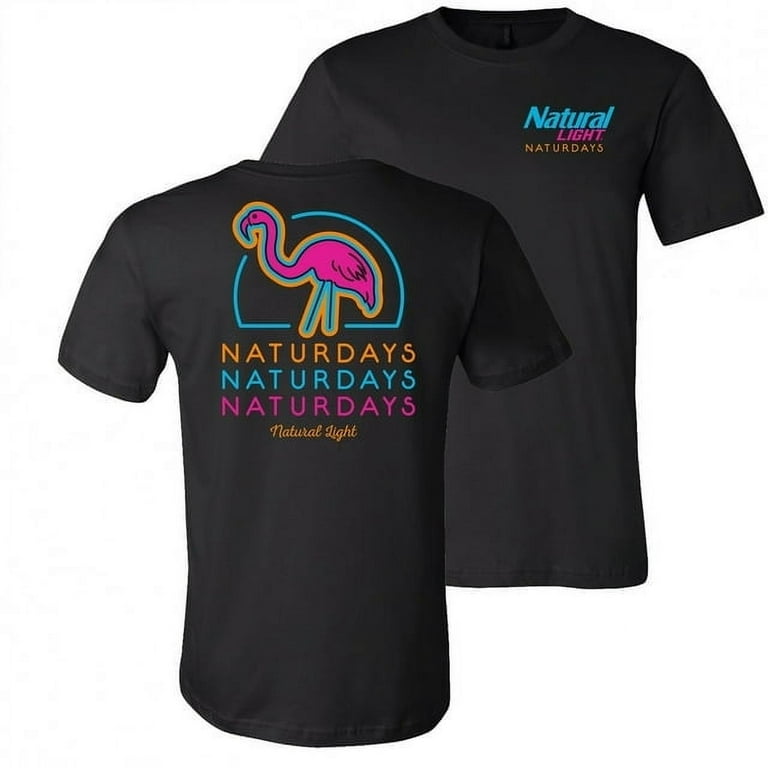 Natural Light Naturdays Neon Flamingo T-Shirt, beer shirt, gift