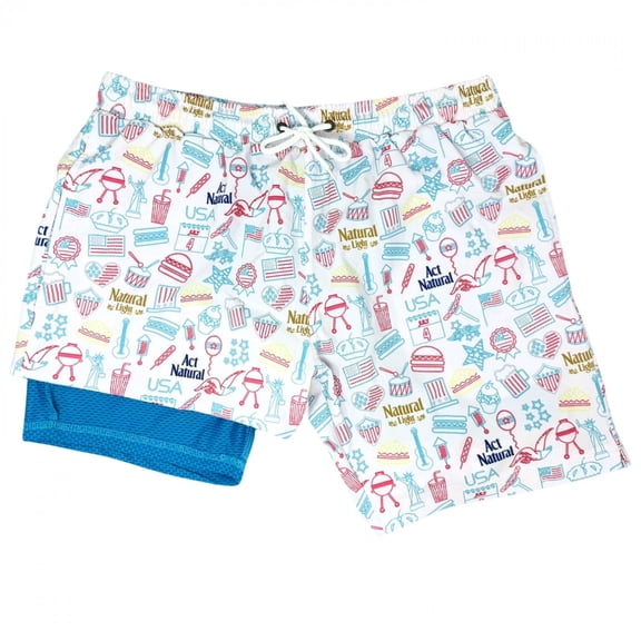 Natural Light Weekend BBQ Tropical Bros. Swimsuit-2XLarge