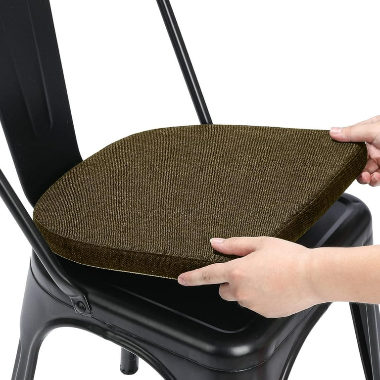 Natural Linen 14X14 Magnetic Cushion For Metal Chair 1 Piece Enhanced Anti Slip Seat Pad For Dining Kitchen Cafe Stackable Chair U Shape Brown 1 Count Walmart
