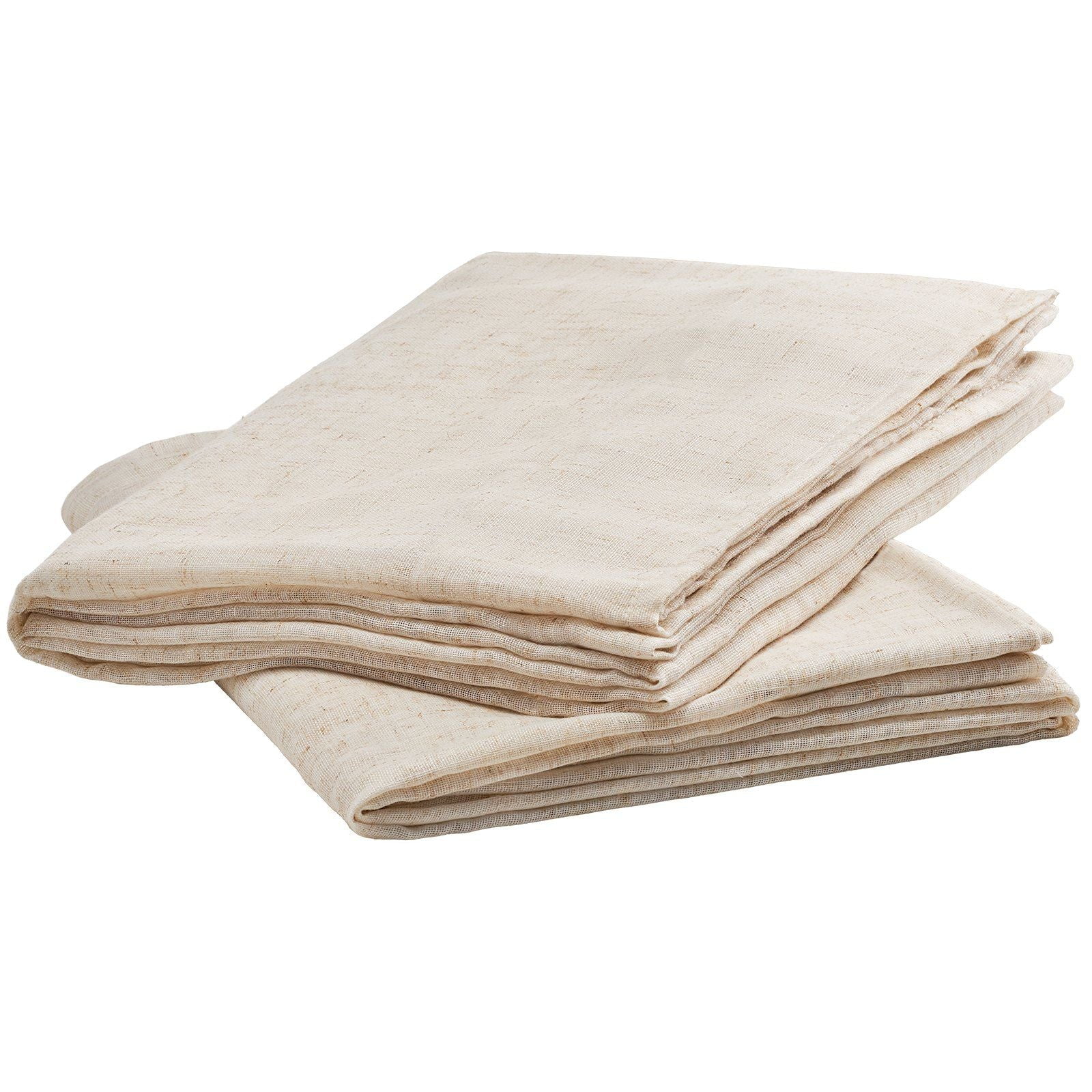 Natural Linen Curtains 52 x 84 inch 2 Panels Set Semi Sheer Light Filtering