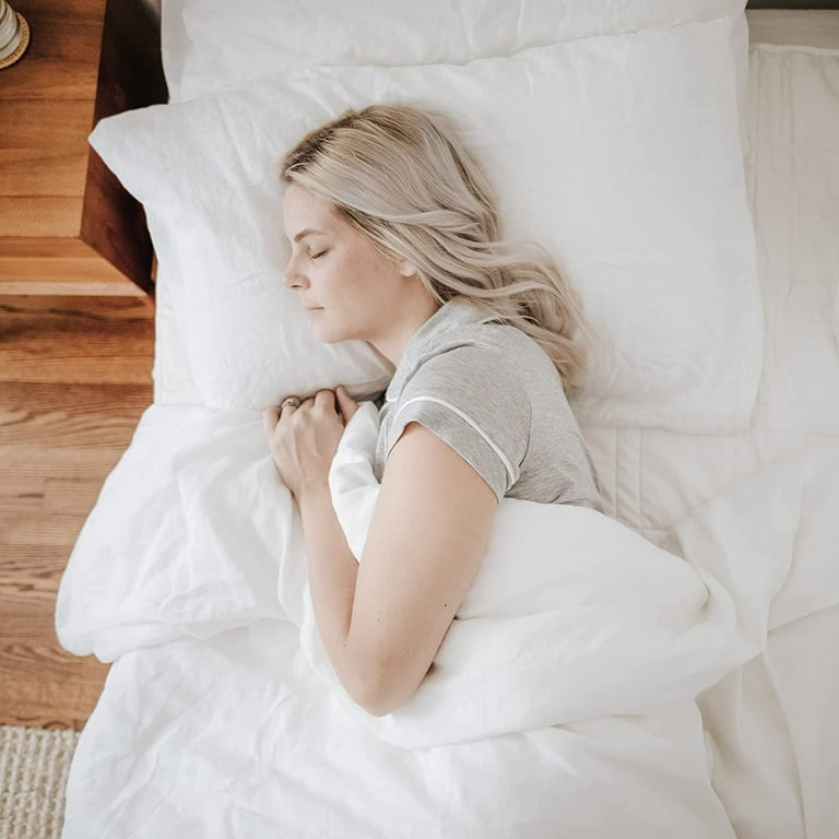 Natural Linen Duvet Cover from Removable Cover for Weighted Blankets Soft Premium Breathable French Linen 60x80 inches White Walmart