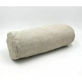 thumbnail image 1 of Natural Linen Fabric 6x16" Neck Roll Pillowcase - Soft Washable Pillow Cover - Made in USA, Oatmeal, 1 of 7