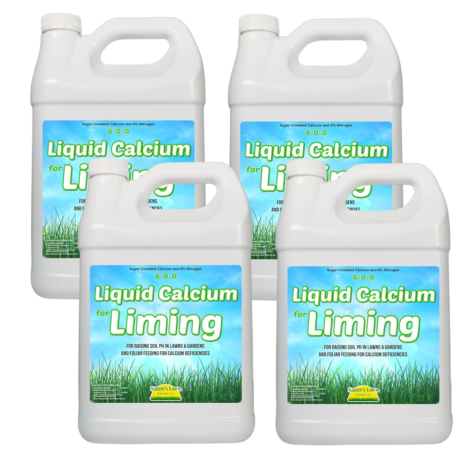 Natural Liquid Calcium Liquid Lime Treat Acidic Soil, Raises Soil