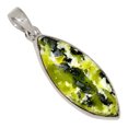 thumbnail image 1 of Natural Lizardite Serpentine 925 Sterling Silver Pendant Jewelry ALLP-28031, 1 of 1