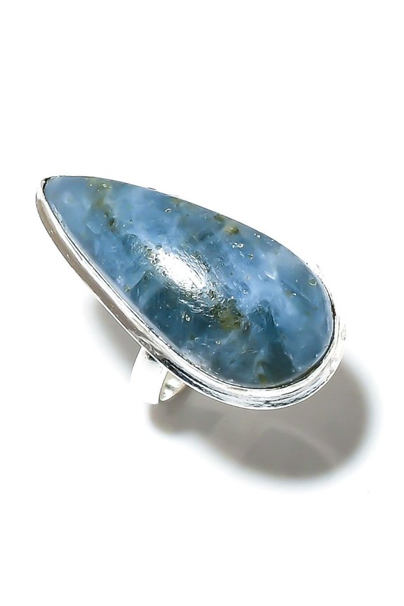 Natural Lolite Stone Gemstone Handmade 925 Sterling Silver Ring Size 7