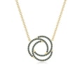 thumbnail image 1 of Natural London Blue Topaz Infinity Love Knot Pendant Necklaces for Women in 18K Yellow Gold Vermeil, December Birthstone Jewelry Gifts for Her Birthday, Anniversary, Graduation, Valentines, 1 of 7