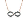 thumbnail image 1 of Natural London Blue Topaz Infinity Pendant Necklaces for Women in 18K Rose Gold Vermeil, December Birthstone Jewelry Gifts for Her Birthday, Wedding Anniversary, Christmas, Mothers Day, Valentines, 1 of 7