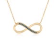 thumbnail image 1 of Natural London Blue Topaz Infinity Pendant Necklaces for Women in 18K Yellow Gold Vermeil, December Birthstone Jewelry Gifts for Her Birthday, Anniversary, Graduation, Mothers Day, Valentines, 1 of 7