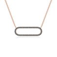 thumbnail image 1 of Natural London Blue Topaz Oval Paperclip Pendant Necklaces for Women in 18K Rose Gold Vermeil, December Birthstone Jewelry Gifts for Her Birthday, Anniversary, Mothers Day, Christmas, Valentines, 1 of 7