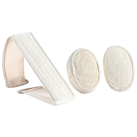 Natural Loofah Back Scrubber - Exfoliating Bath Strap for Shower Deep Cleanse Back Exfoliator Ideal for Men and Women’s Bath Routine