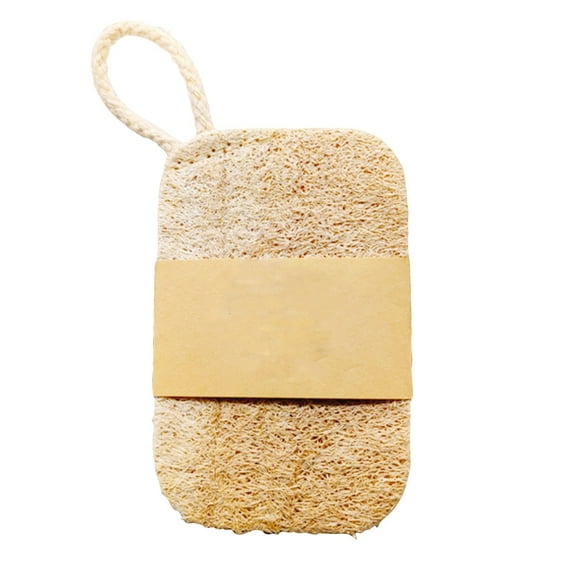 Natural Loofah Bath Sponge Exfoliating Body Scrubber with Hanging Loop for Shower and Bath Use Gentle Cleansing and Skin Care