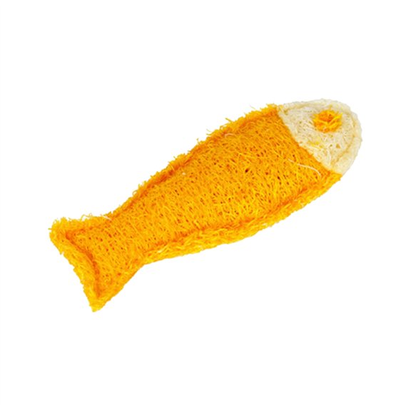Natural Loofah Chew For Interactive Cleaning Teething Enrichment Activity For Cats And Small, 11x4.5 cm, Color D
