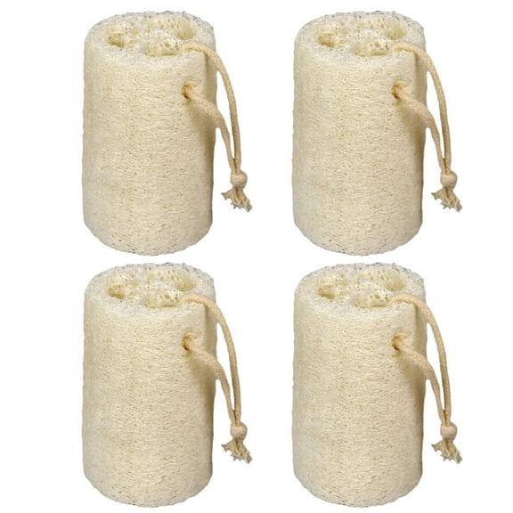 Natural Loofah Dish Scrubber 4-Pack - Eco-Friendly Kitchen Sponge for Pots & Pans, Biodegradable, -Free Cleaning Sponges