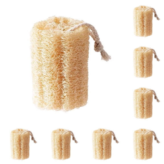 Natural Loofah Dish Sponge Brush Kitchen Gadgets by Dusknt Plant Fibers for Home and Kitchen Cleaning Exfoliating Body Scrubber Washcloth Loofah for Women Men