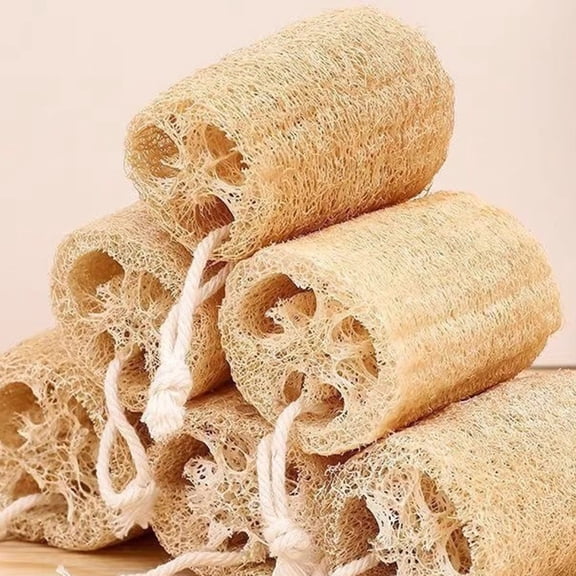 Natural Loofah Dish Sponge with Plant Fibers for Kitchen Cleaning and Body Scrubber Plastic Free 1PCS
