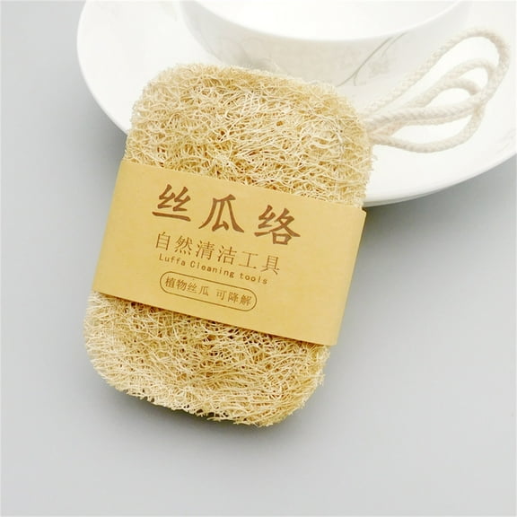 Natural Loofah Dishwashing Loofah Pulp Dishwashing Brush Loofah Pot Brush Dish Towel Scouring Pad Plant Fiber Dishwashing Brush Cleaning Supplies Clearance Under $5
