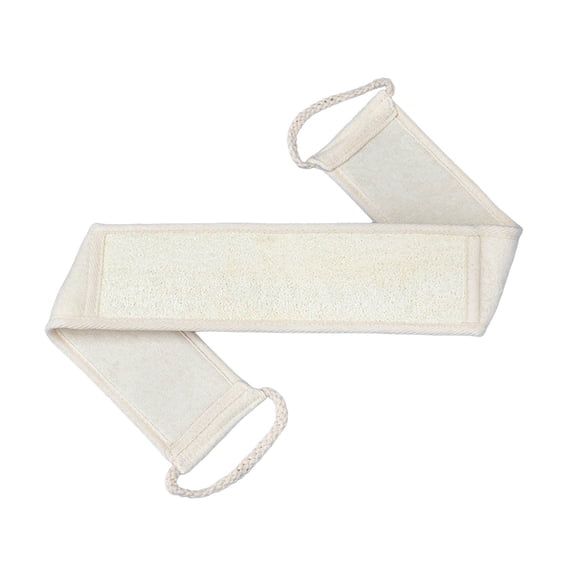 Natural Loofah Exfoliating Back Scrubber for Shower with Long Handle Double-Sided Scrubbing Strap Large Size Bath Sponge for Dead Cells Men and Women
