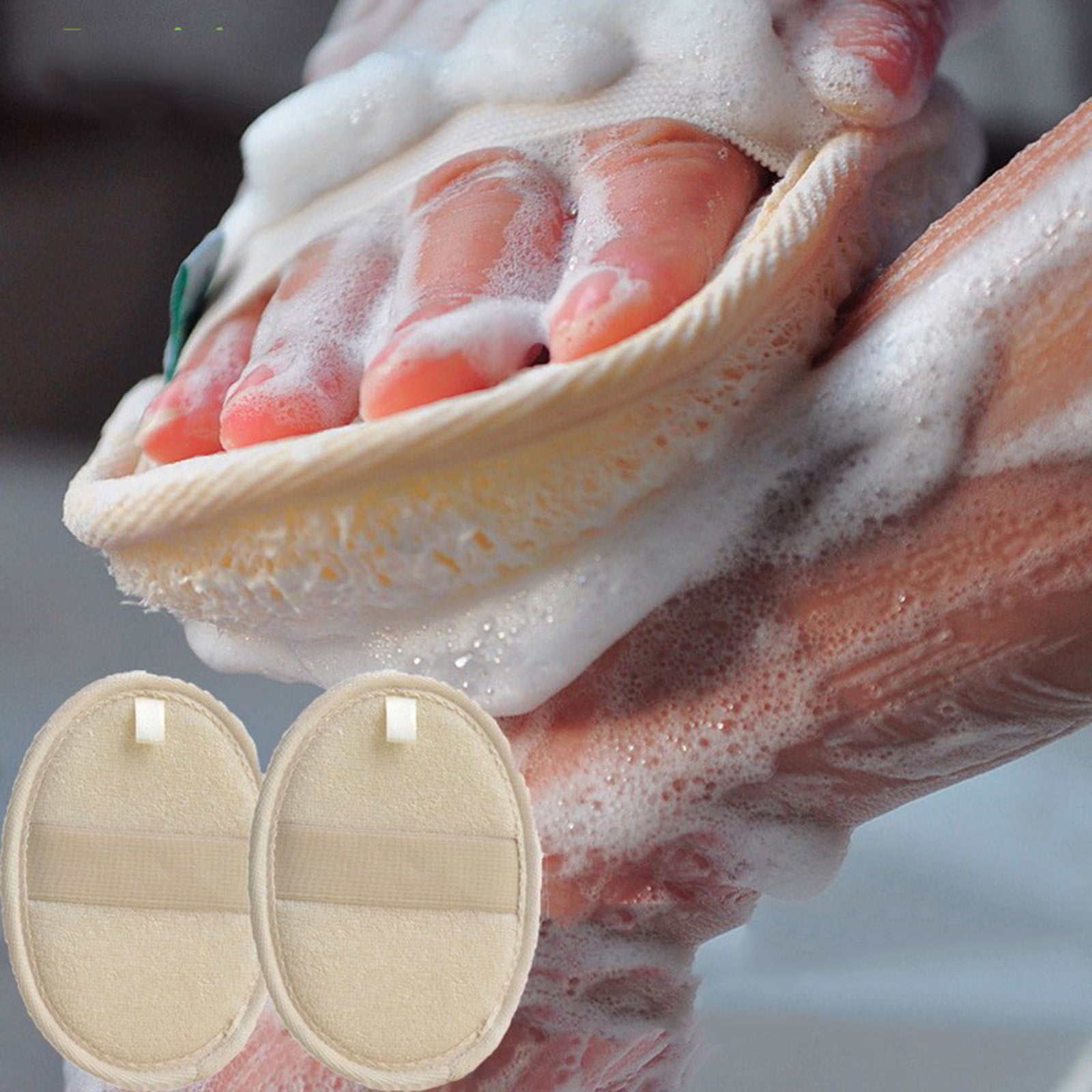 Natural Loofah Pad Exfoliating Body Scrubber Vegan Double Sided Luffa