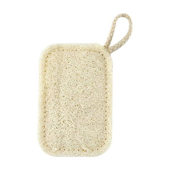 Natural Loofah Sponge, 2-in-1 Exfoliating Bath Towel, Flower Shape Exfoliating Bath Towel for Adults & Baby, Gentle Elastic Back & Body Scrubber, Sustainable Bathing & Cleaning Brushes 