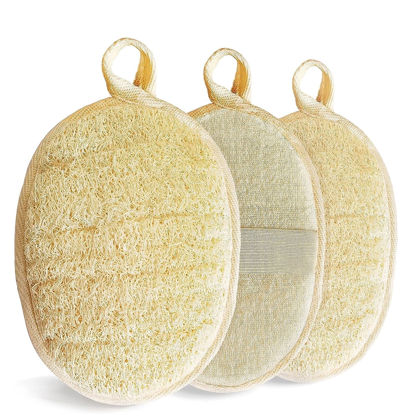 Body Sponge Natural Loofah sponge; Exfoliating body scrub machine; Biodegradable ...