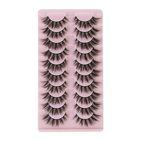 Natural Look False Eyelashes, Anime Style Wispy Spiky, 3D Volume, 7 Pairs, Lightweight & Reusable, for & Daily Makeup