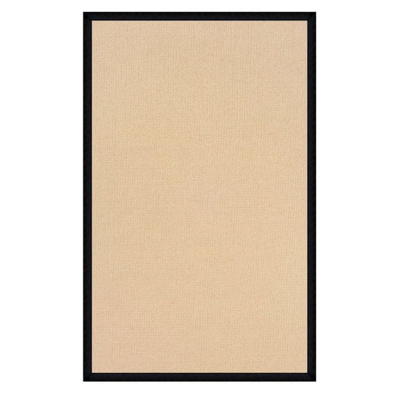 Linon Rugs Athena Leather Area Rug in Natural and Black-0.25" H x 22" W x 34" D