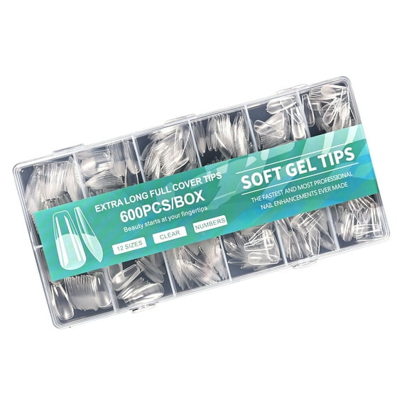Natural Looking 600PCS Crystal Matte Tips Full Coverage Art For Daily Wear Office Friendly False Nails
