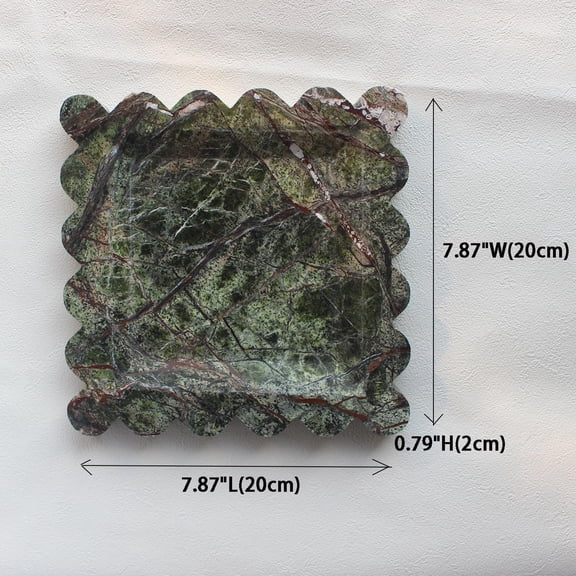 Natural Luxury Marble Tray with Scalloped Edge