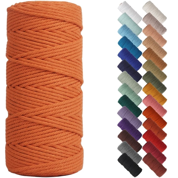 Natural Macrame Cord 3mm x 109yards,Colored Macrame Rope,for Plant Hangers, Crafts, Knitting