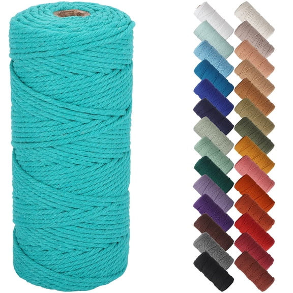 Natural Macrame Cord 3mm x 109yards,Colored Macrame Rope,for Plant Hangers, Crafts, Knitting