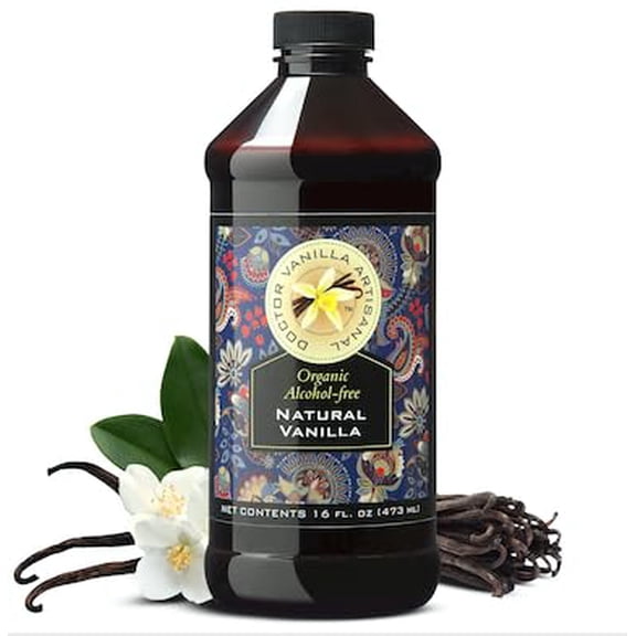 Natural Madagascar Bourbon Vanilla - Alcohol-Free Flavor - 16 fl oz