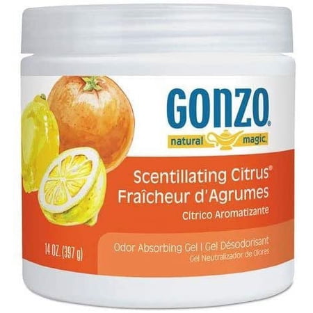 Natural Magic 4119D Odor Absorbing Gel, Scentillating Citrus, 14 oz Jar, 12/Carton