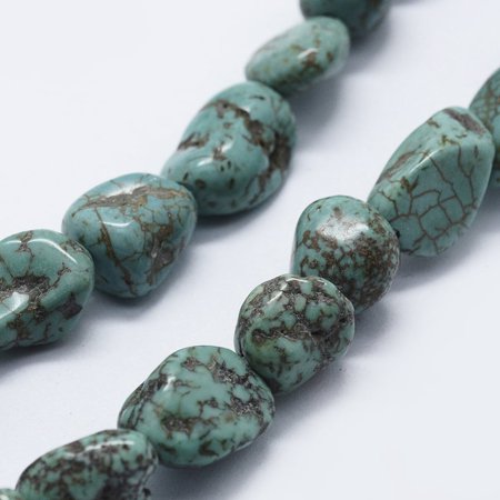Natural Magnesite Beads Strands Dyed & Heated Nuggets 8~12x5~8mm Hole: 1mm about 40~43pcs/strand 14.8~15.3 inch(37.5~39cm)