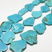Natural Magnesite Beads Strands Flat Slab Beads Dyed Heated 2955x2358x58mm Hole 1mm 16.5 inch 6strands/kg